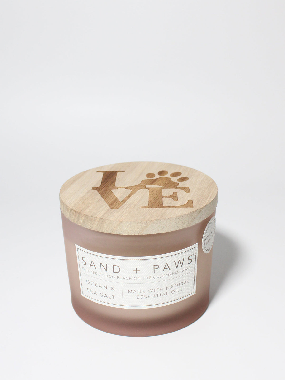 Sand + Paws Ocean & Sea Salt 12 oz Cozy scented candle