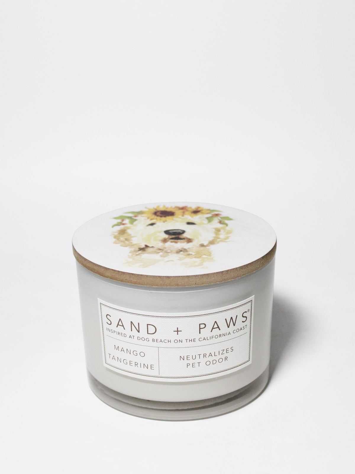 Sand + Paws Mango Tangerine 12 oz Cozy scented candle