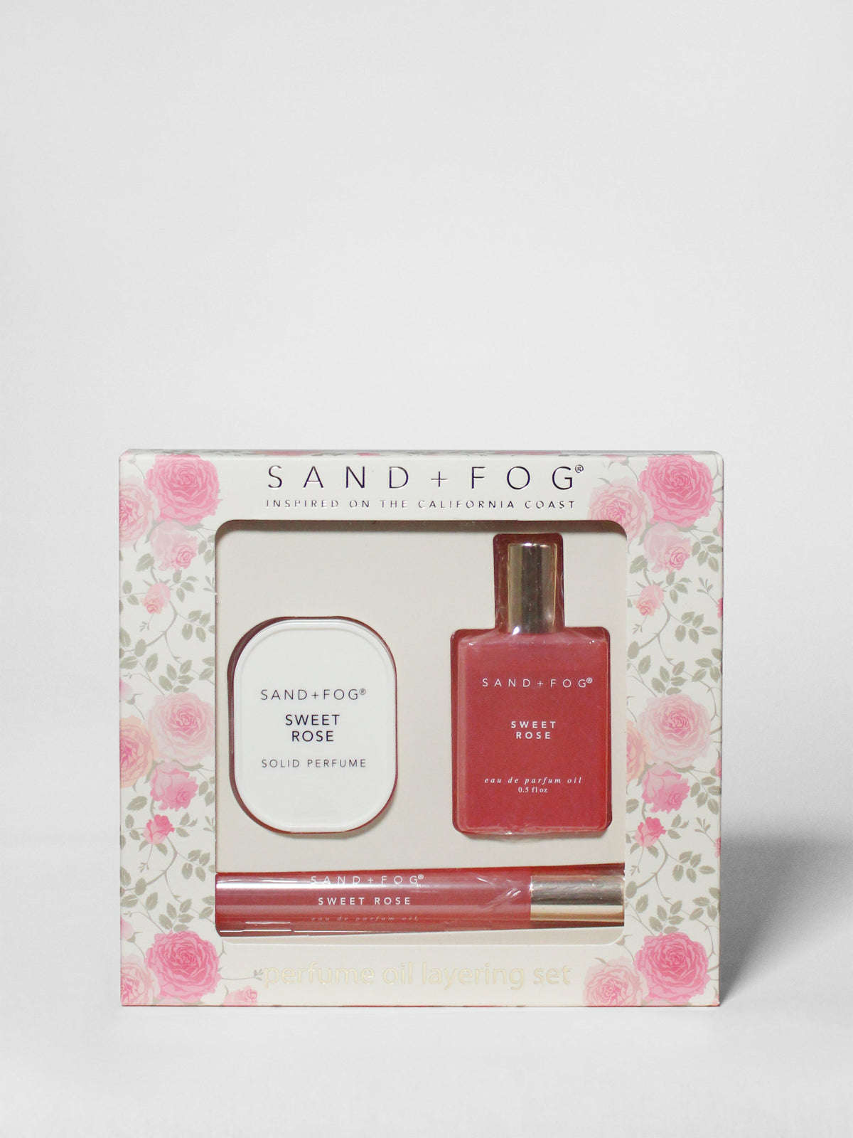 Perfume Oil Long-lasting Rollerballs and Solid Perfume Set - Sweet Rose