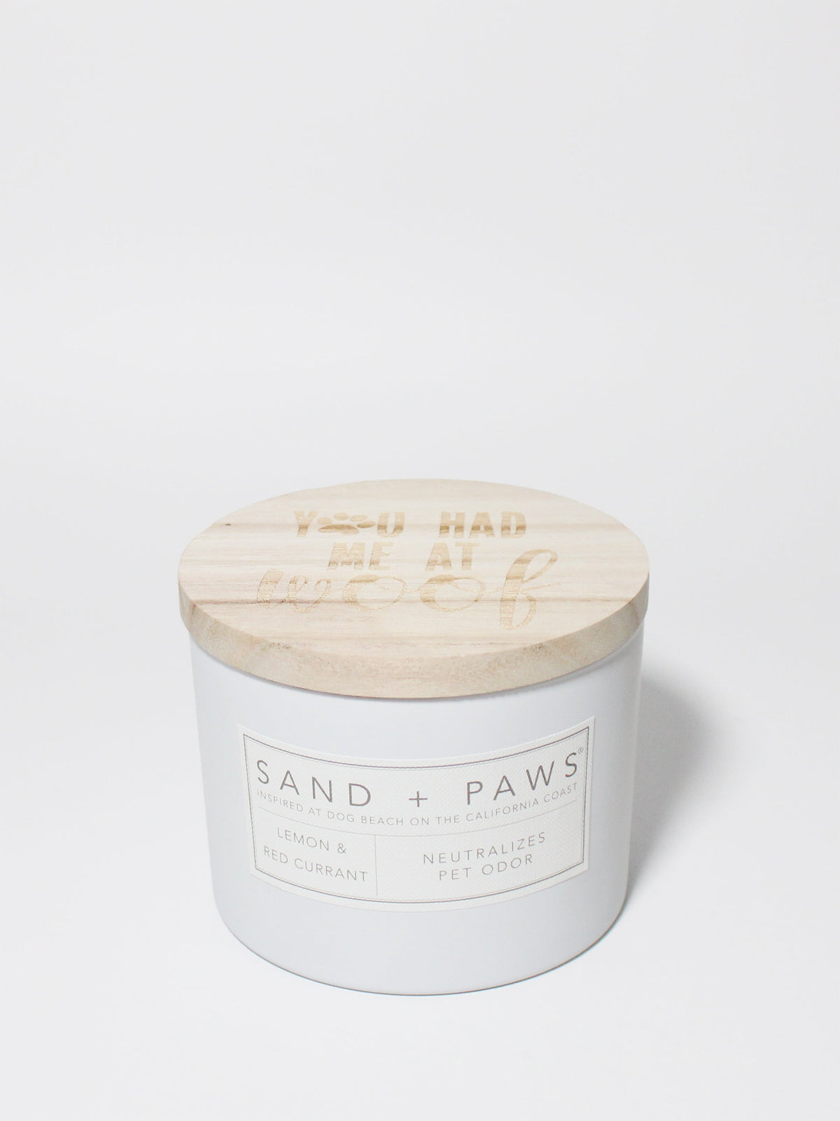 Sand + Paws Lemon & Red Currant 12 oz Cozy scented candle