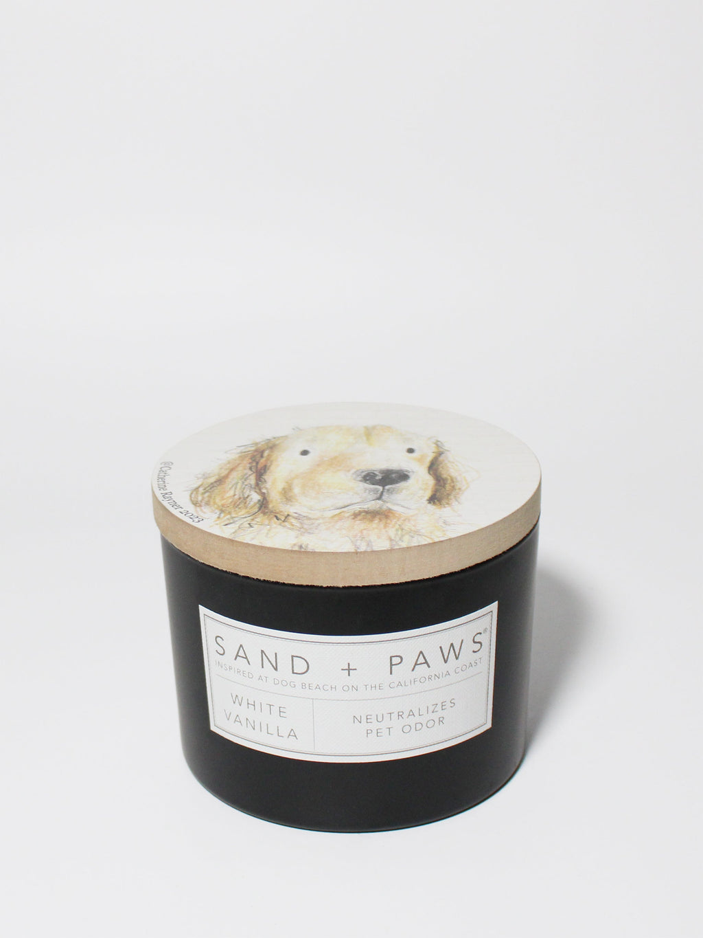 Sand + Paws White Vanilla 12 oz Cozy scented candle
