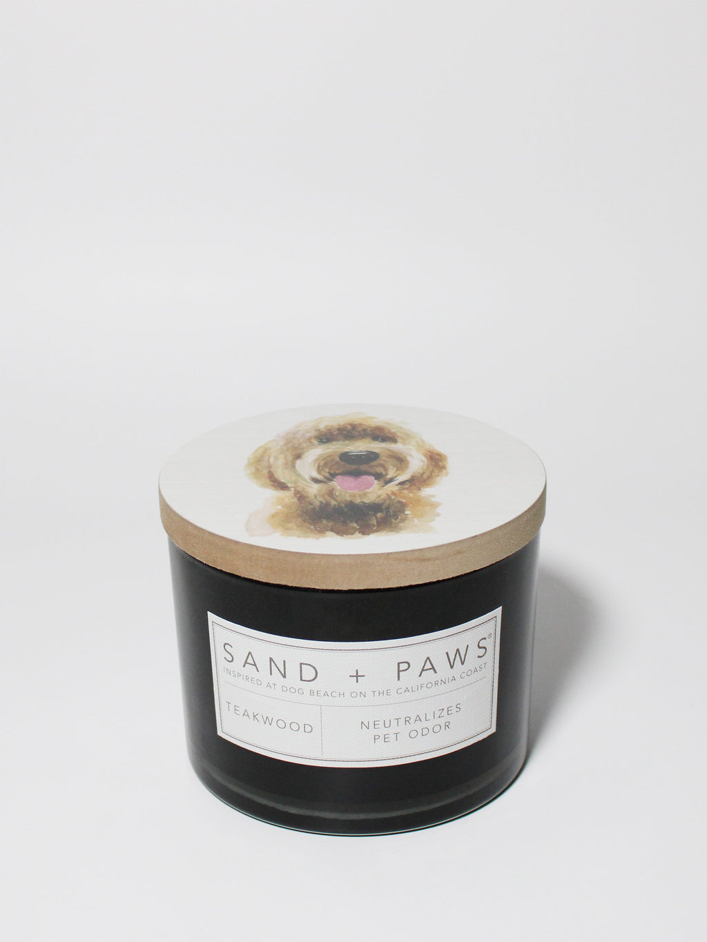 Sand + Paws Teakwood 12 oz Cozy scented candle