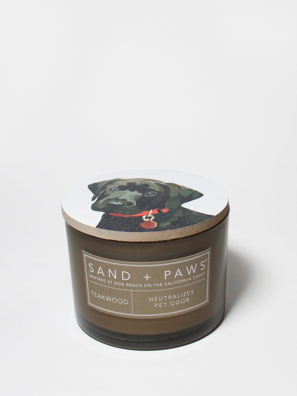 Sand + Paws Teakwood 12 oz Cozy scented candle
