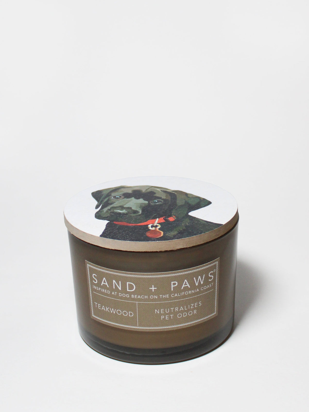 Sand + Paws Teakwood 12 oz Cozy scented candle
