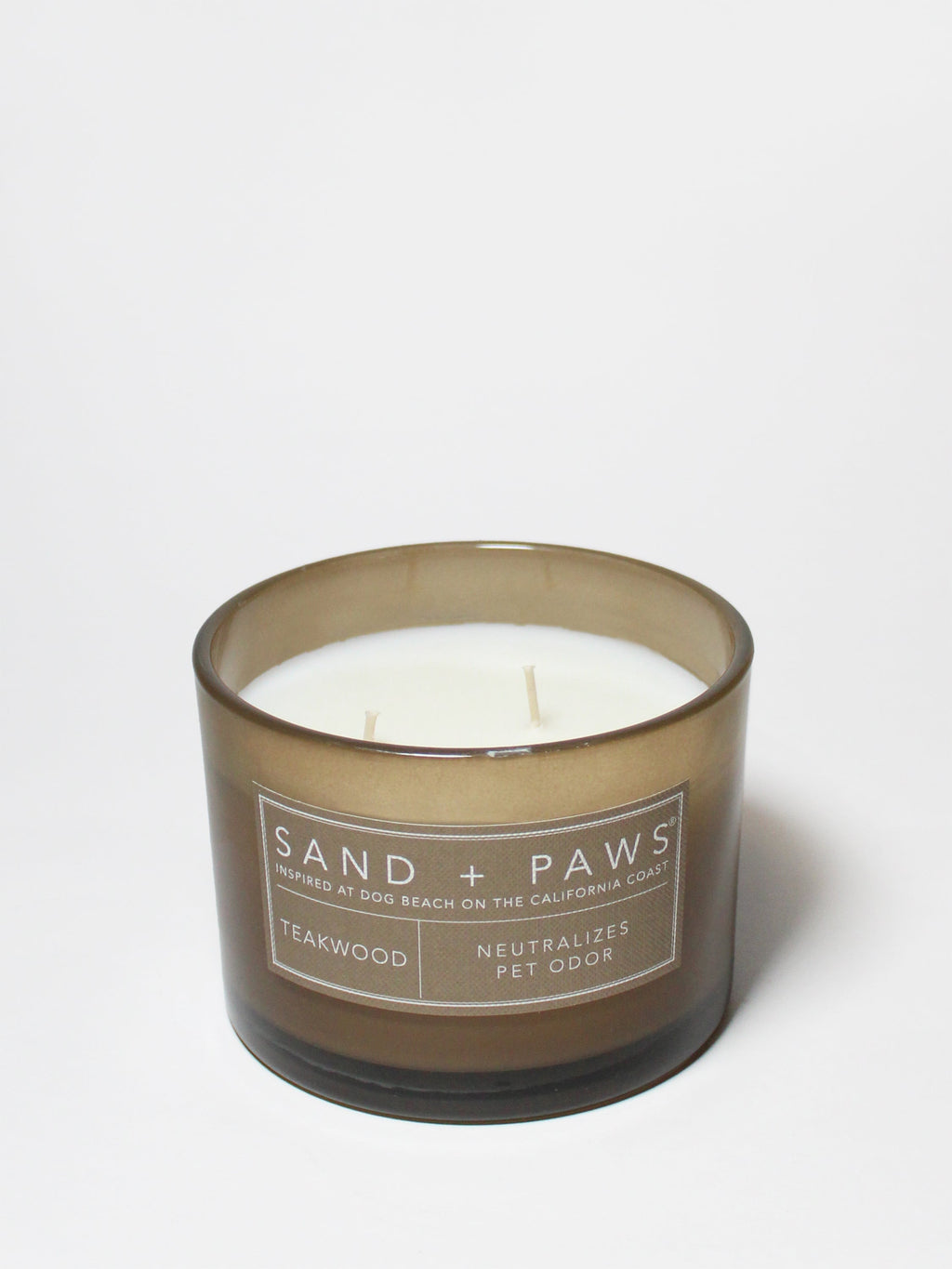Sand + Paws Teakwood 12 oz Cozy scented candle