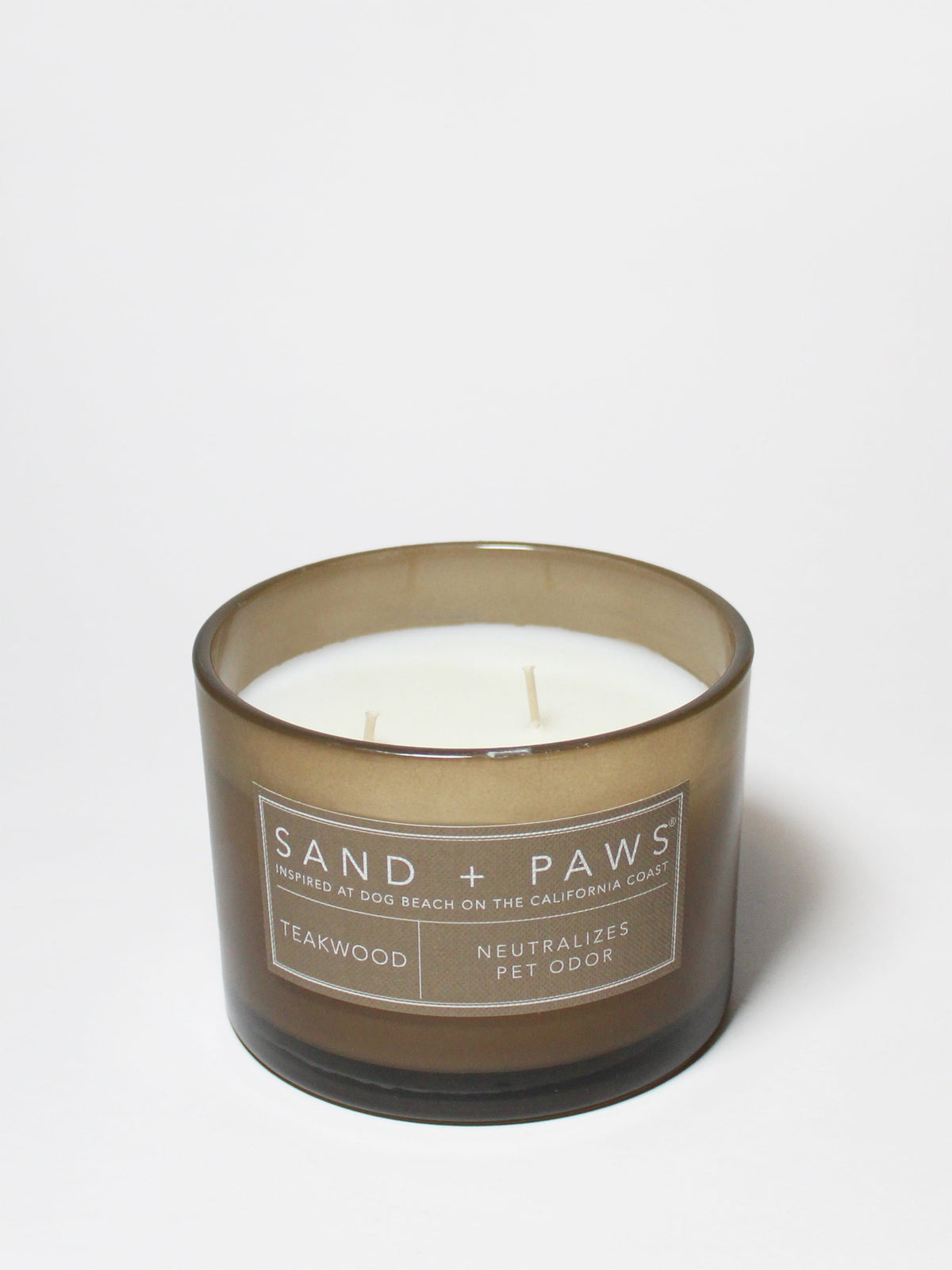 Sand + Paws Teakwood 12 oz Cozy scented candle