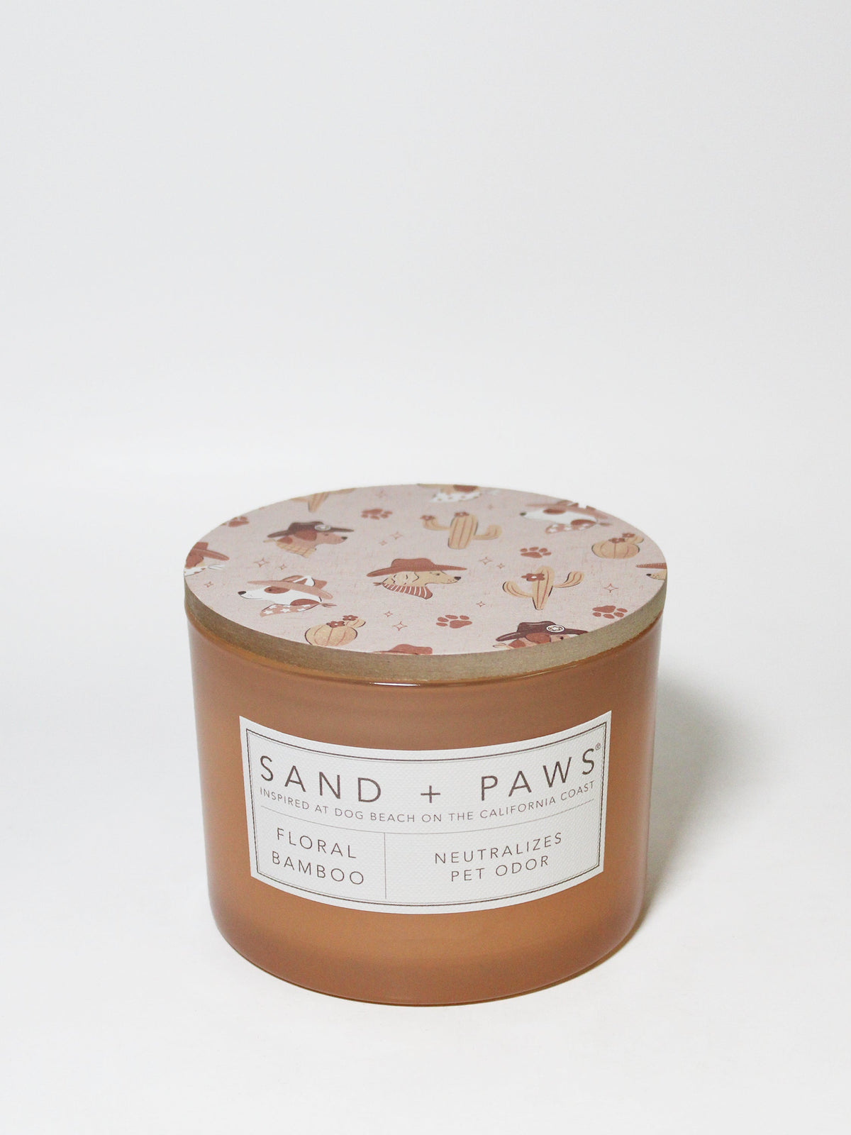Sand + Paws Floral Bamboo 12 oz Cozy scented candle
