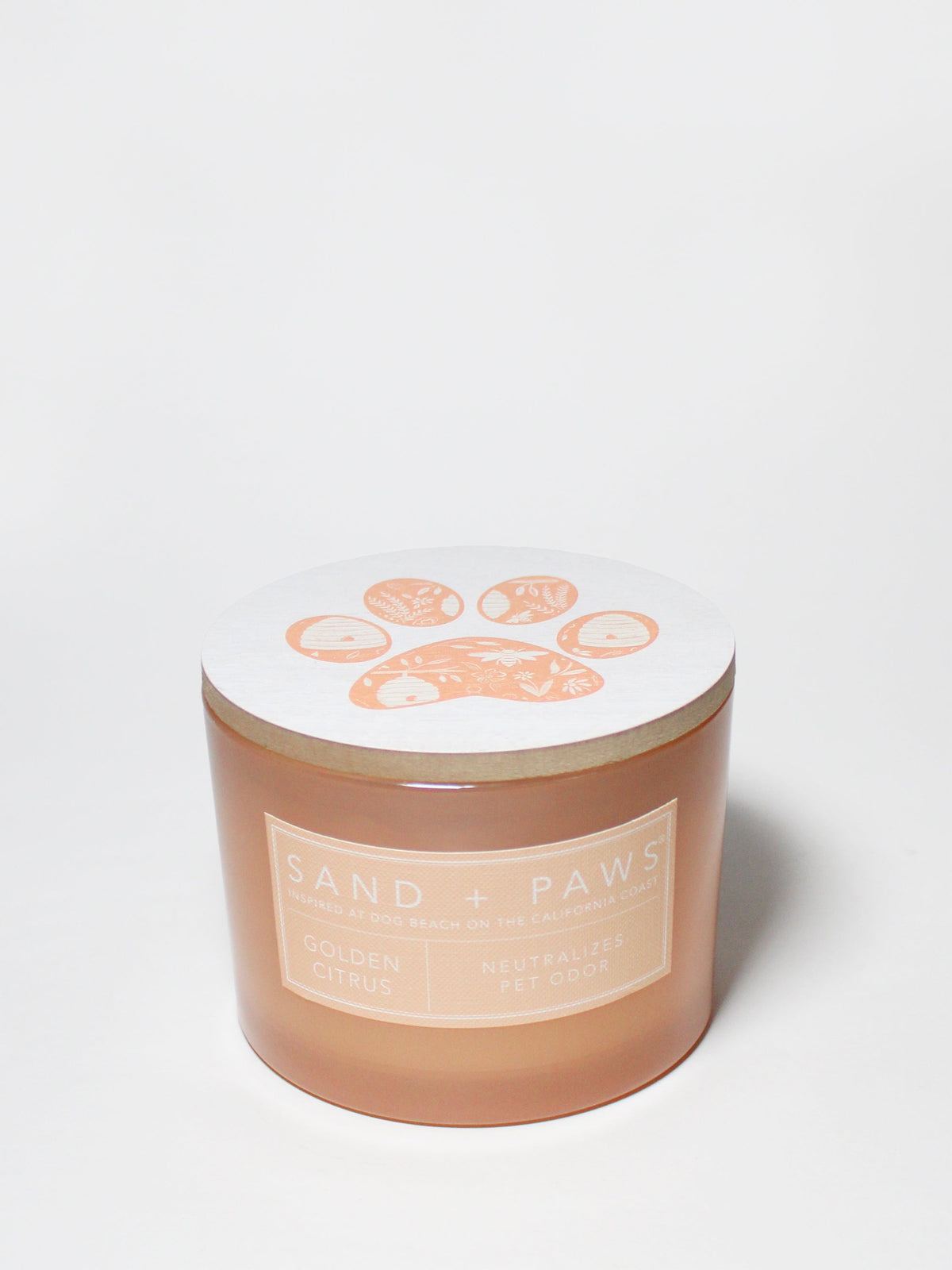 Sand + Paws Golden Citrus 12 oz Cozy scented candle