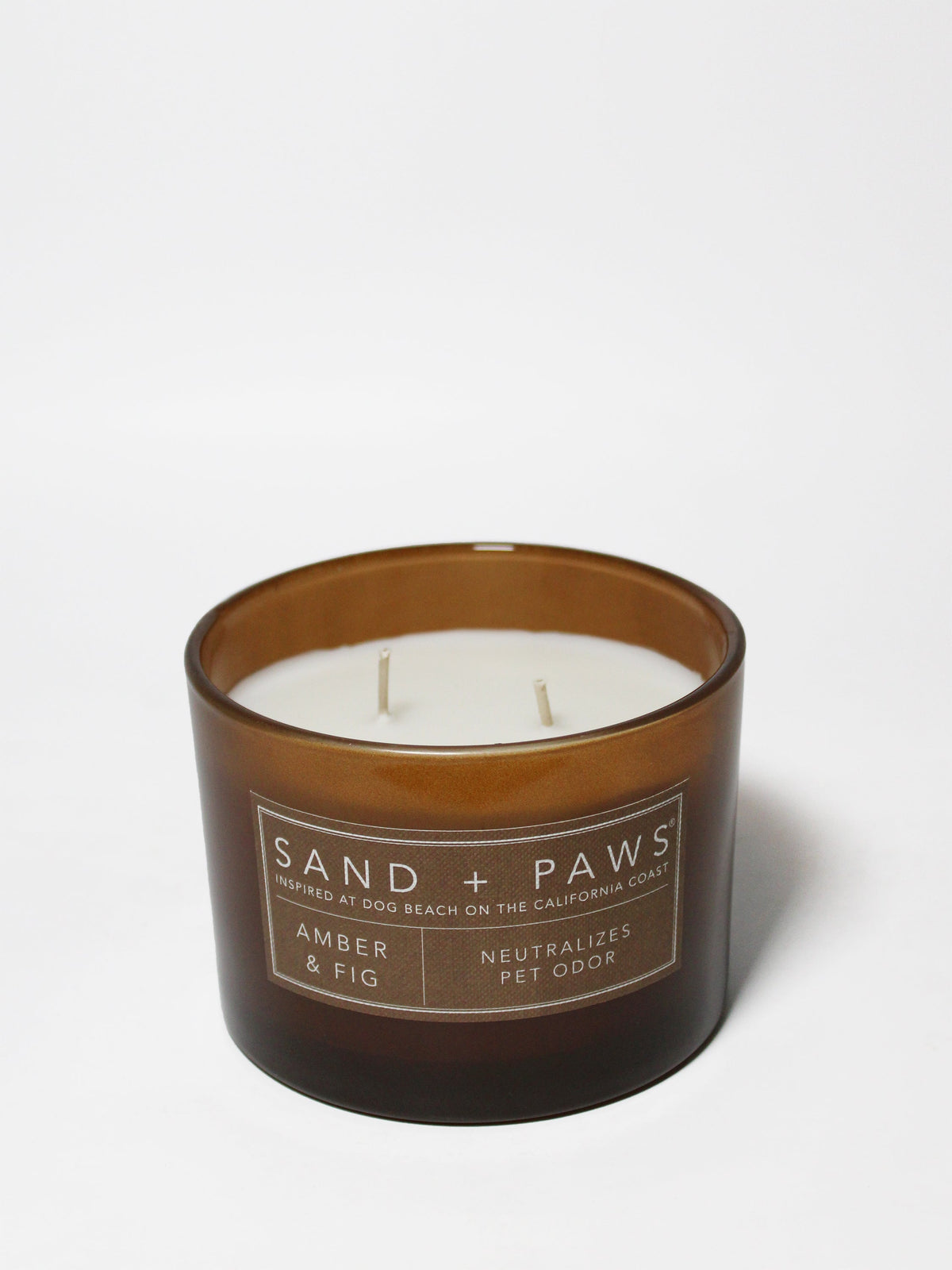 Sand + Paws Amber & Fig 12 oz Cozy scented candle