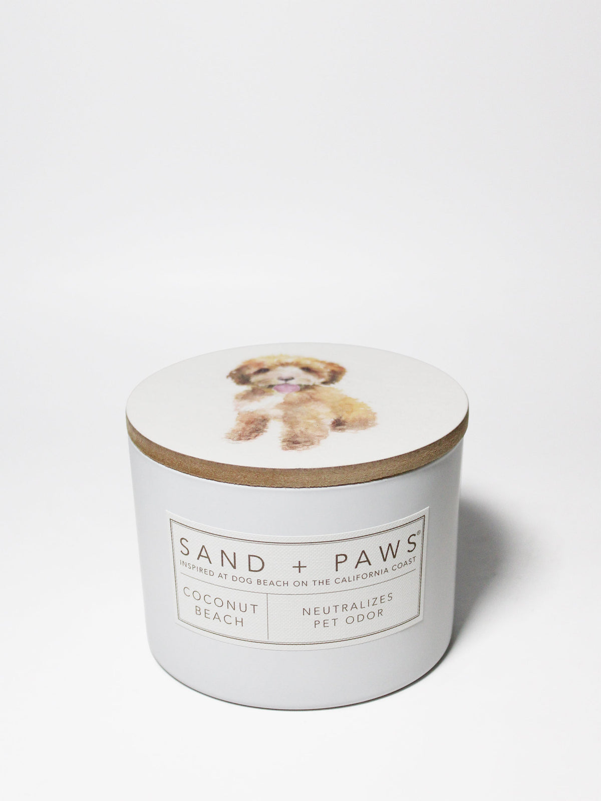 Sand + Paws Coconut Beach 12 oz Cozy scented candle