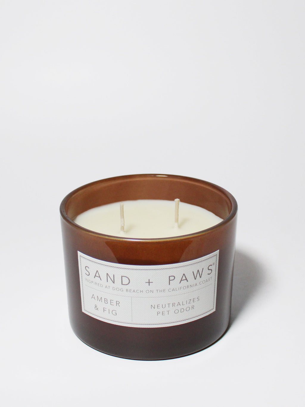 Sand + Paws Amber & Fig 12 oz Cozy scented candle