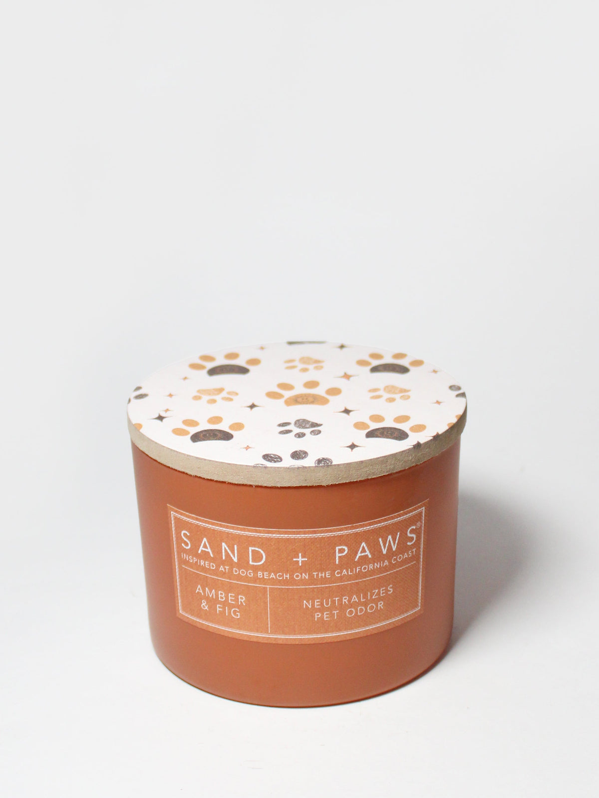 Sand + Paws Amber & Fig 12 oz Cozy scented candle