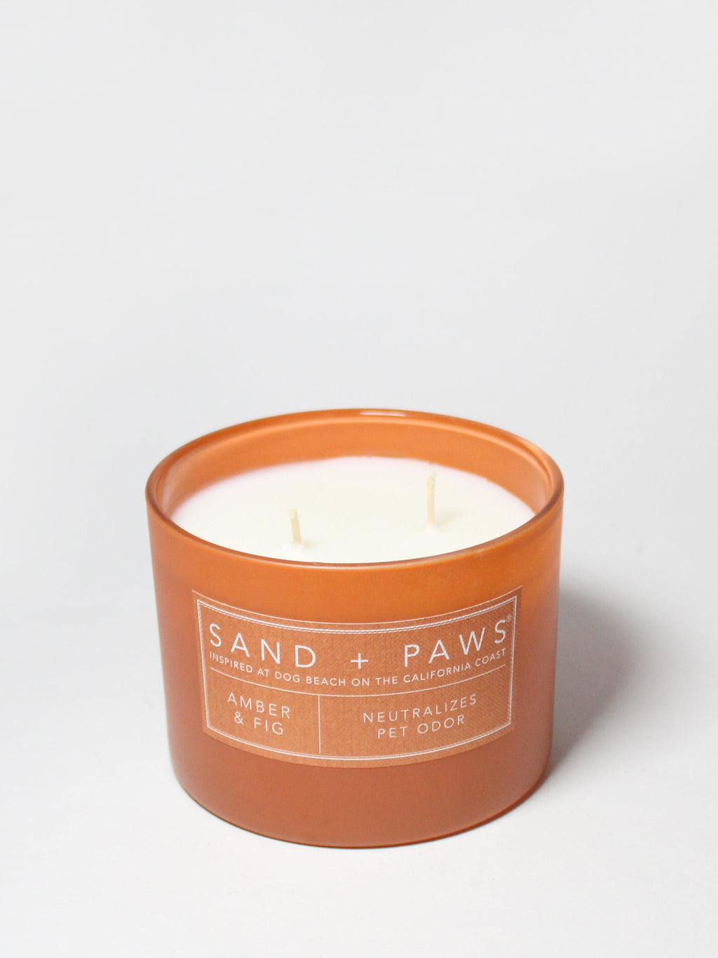 Sand + Paws Amber & Fig 12 oz Cozy scented candle