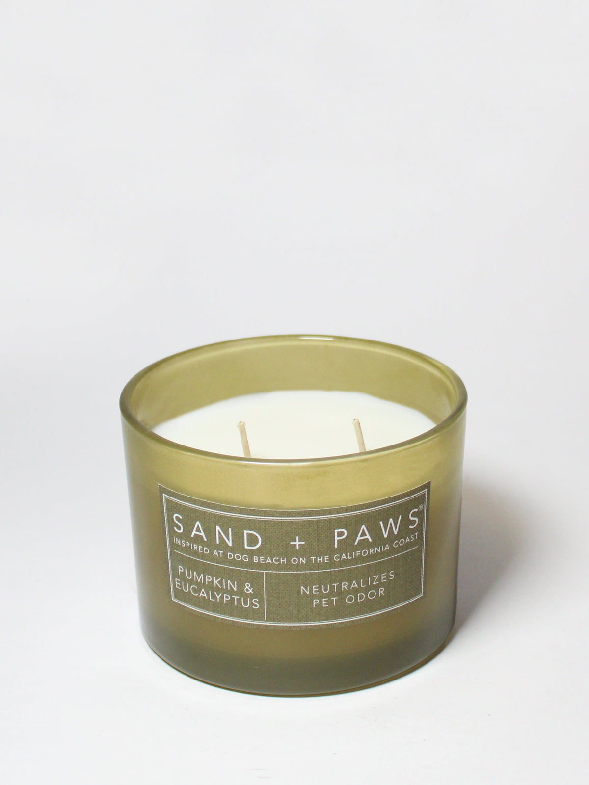 Sand + Paws Pumpkin & Eucalyptus 12 oz Cozy scented candle