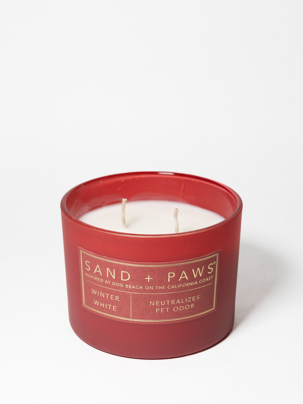 Sand + Paws Winter White 12 oz Cozy scented candle