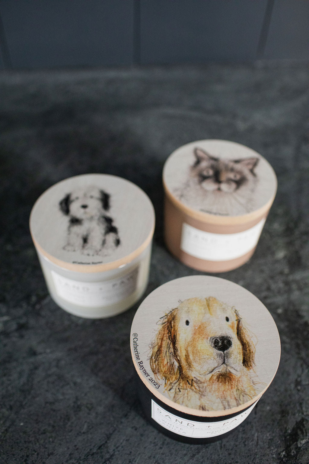 Sand + Paws White Vanilla 12 oz Cozy scented candle