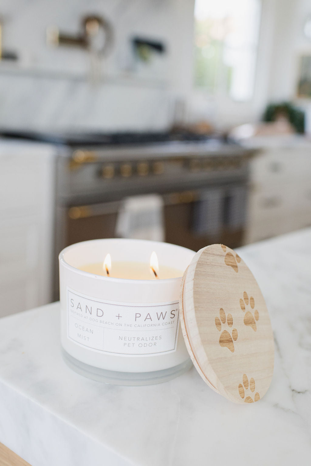 Sand + Paws Ocean Mist 12 oz Cozy scented candle