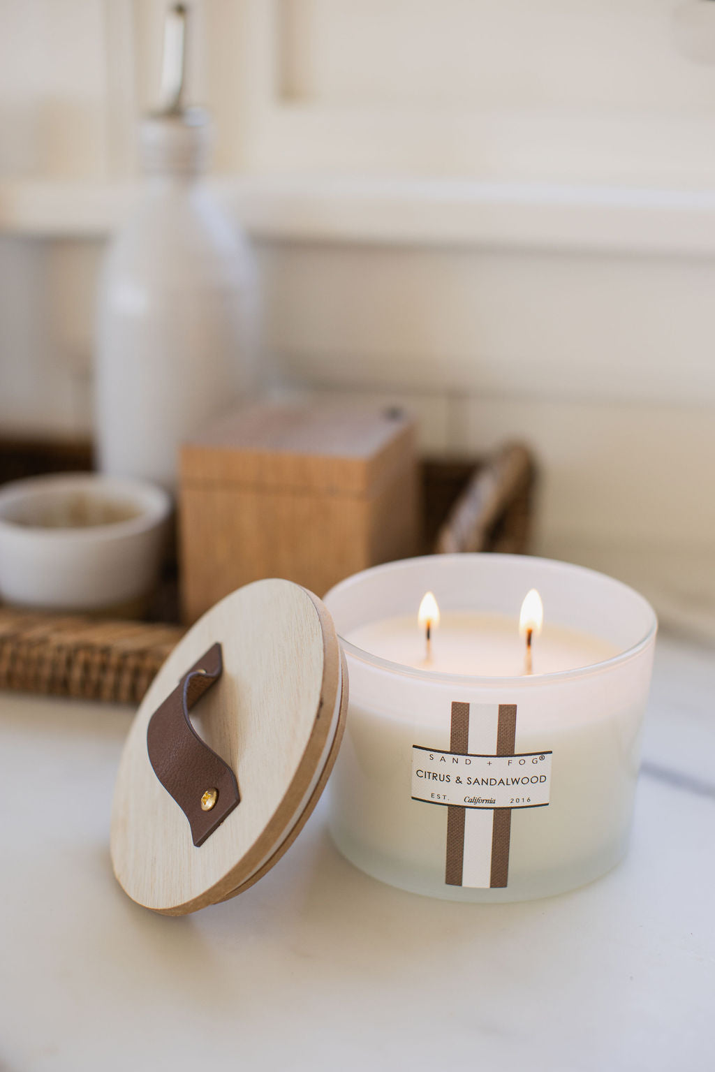 Citrus & Sandalwood 12 oz Cozy scented candle