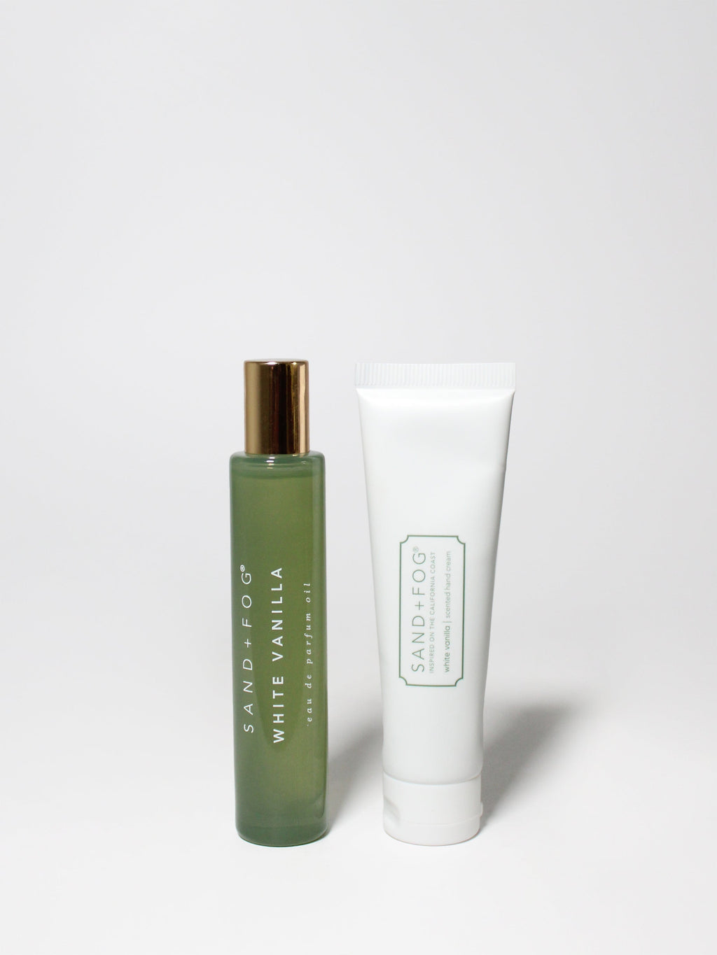 Hand Cream and Nourishing Perfume Oil Rollerball Set - White Vanilla