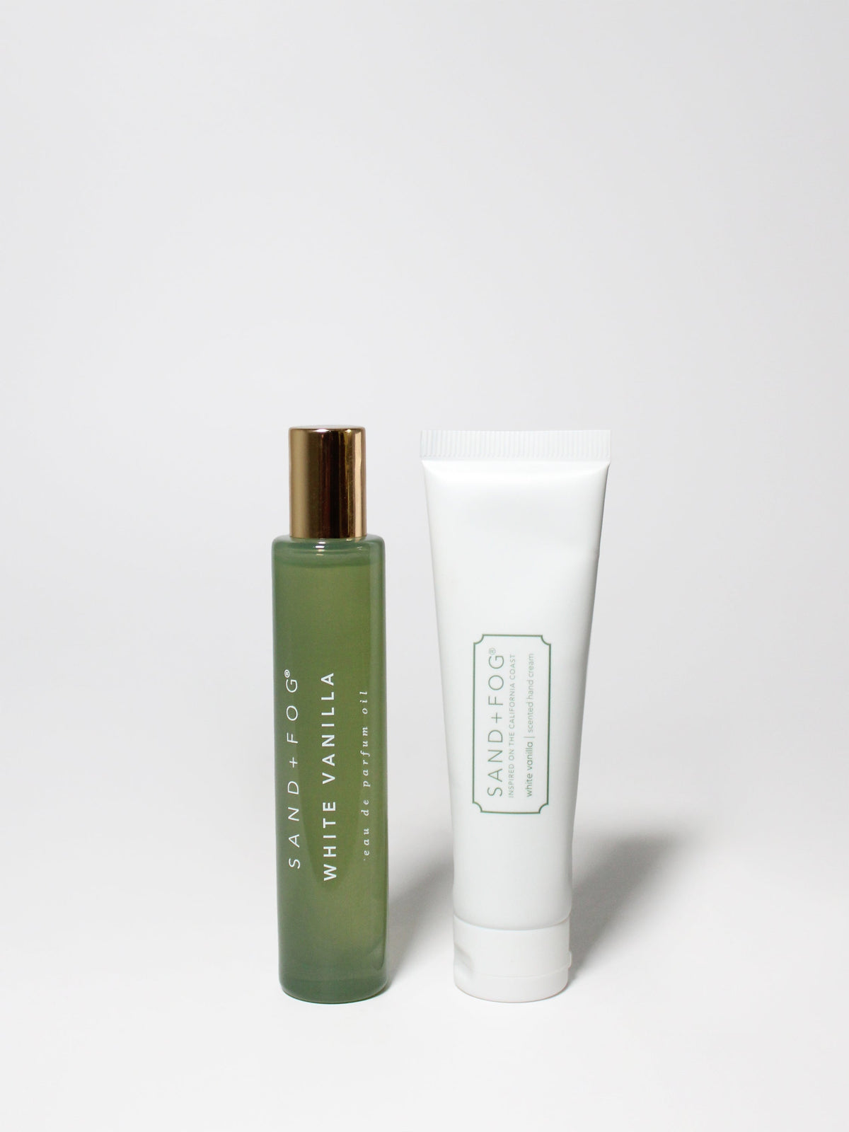 Hand Cream and Nourishing Perfume Oil Rollerball Set - White Vanilla