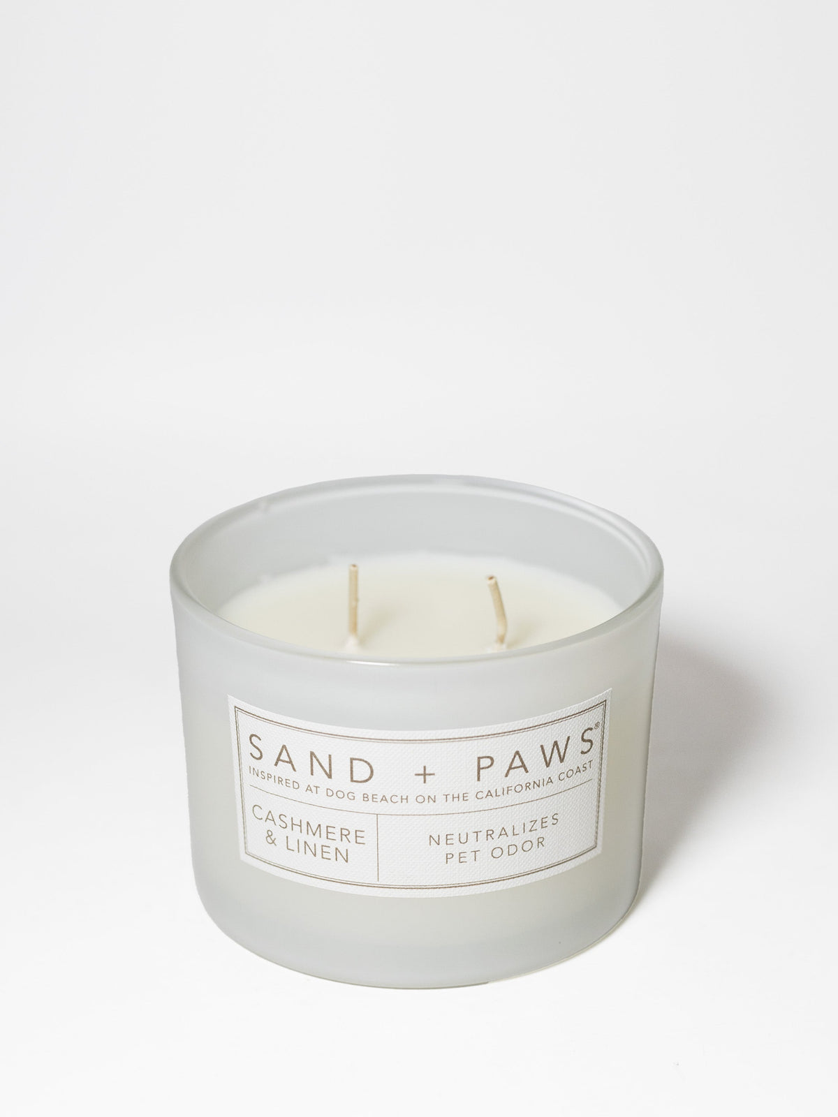 Sand + Paws Cashmere & Linen 12 oz Cozy scented candle