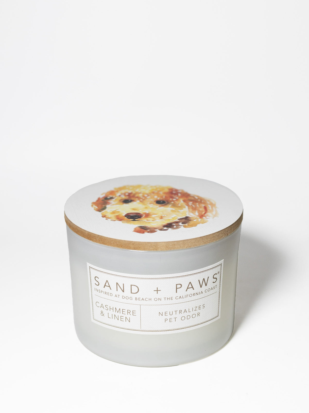 Sand + Paws Cashmere & Linen 12 oz Cozy scented candle