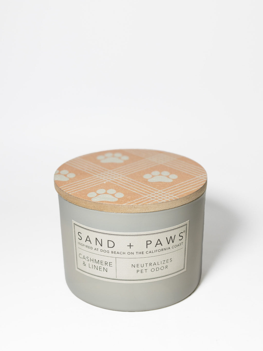 Sand + Paws Cashmere & Linen 12 oz Cozy scented candle