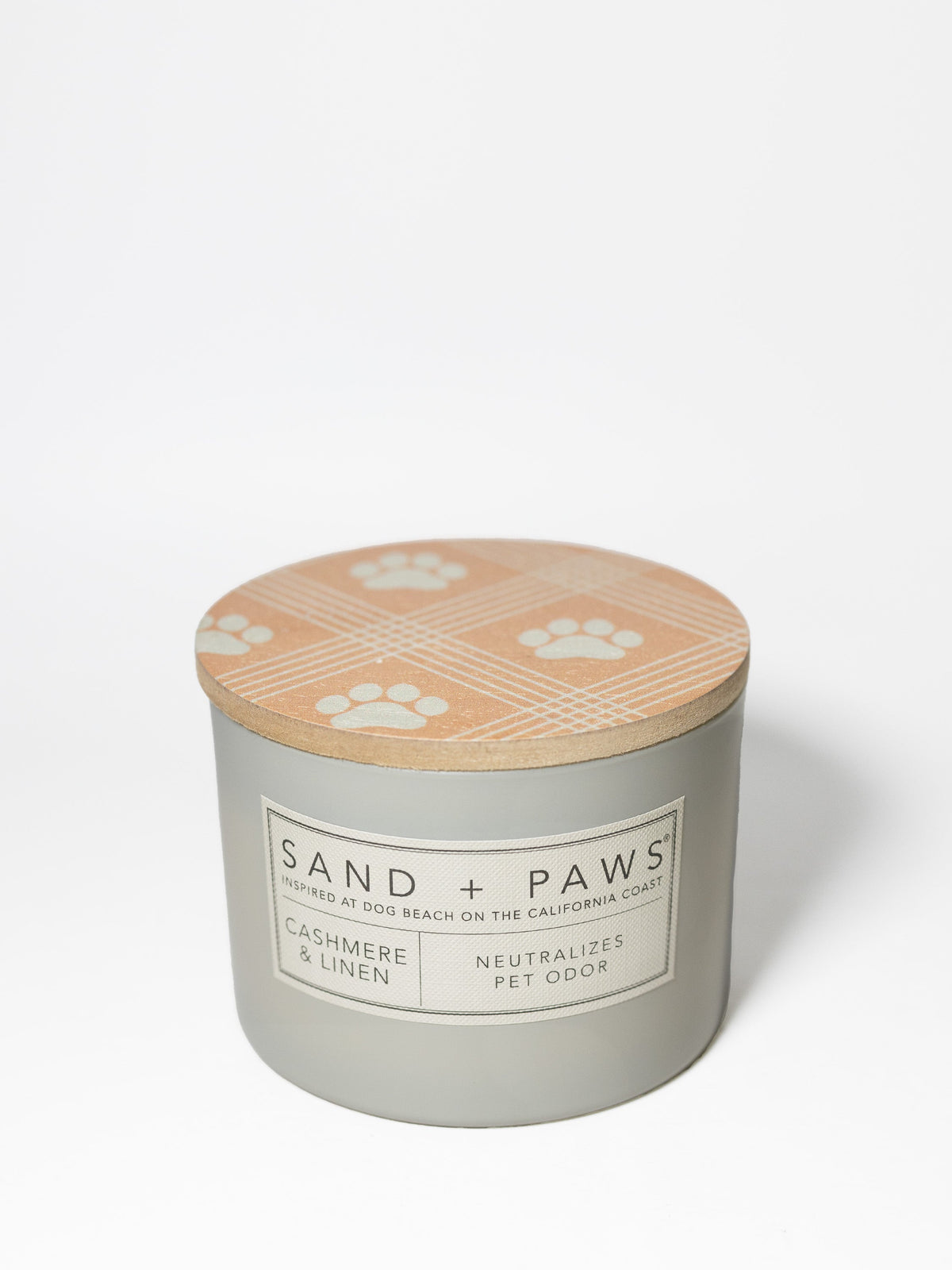 Sand + Paws Cashmere & Linen 12 oz Cozy scented candle