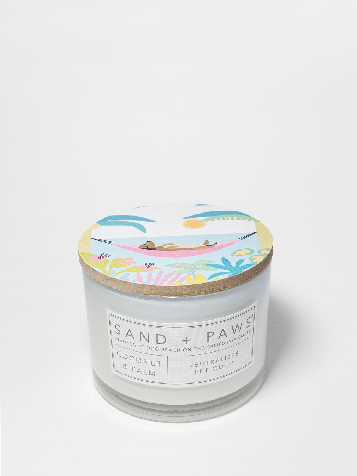 Sand + Paws Coconut & Palm 12 oz Cozy scented candle